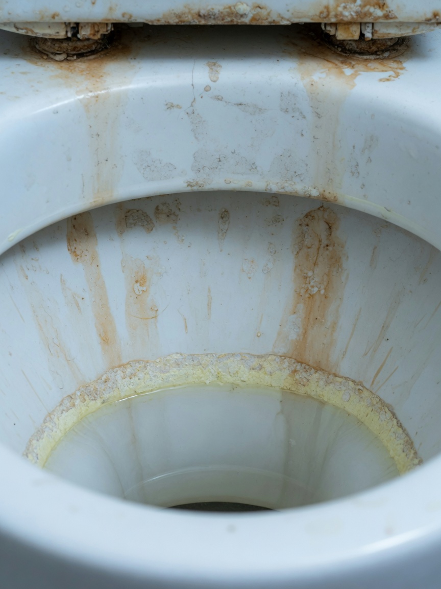 Ceramika WC z kamieniem — przed